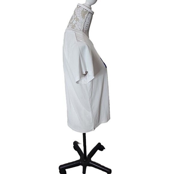 Levi's White Short Sleeve Spell Out Logo T-shirt Top Women's Medium - Picture 2 of 9